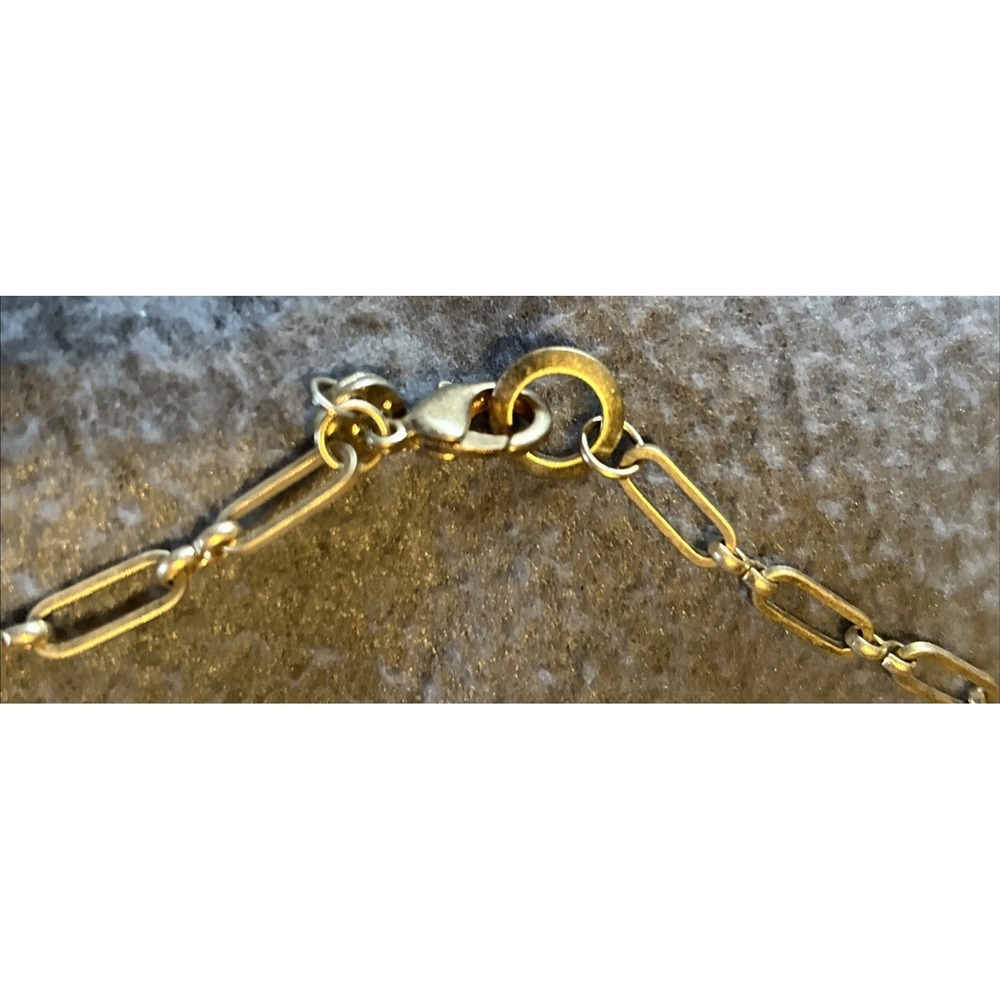 Ann Taylor Loft Necklace Marked Layered Three Strand Gold Tone Glass Beads 36" - Picture 3 of 6